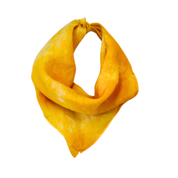 Lorie Silk Scarf 50 | Yellow