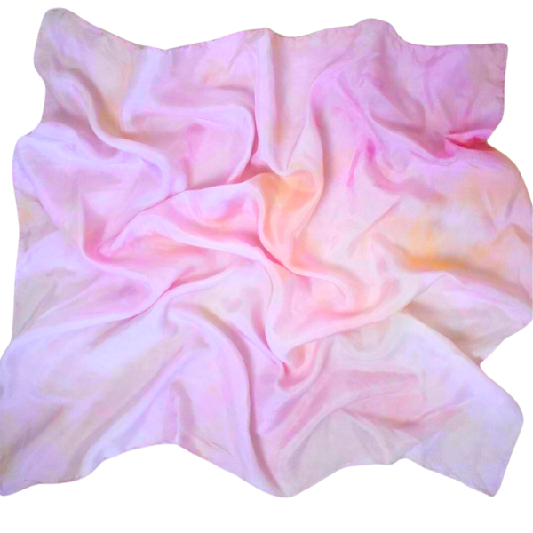 Zoe Silk Scarf 50 | Pink & Yellow